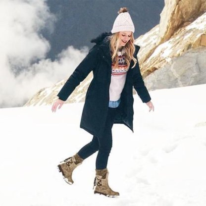 Women's Winter Warm Back Lace Up Snow Boots