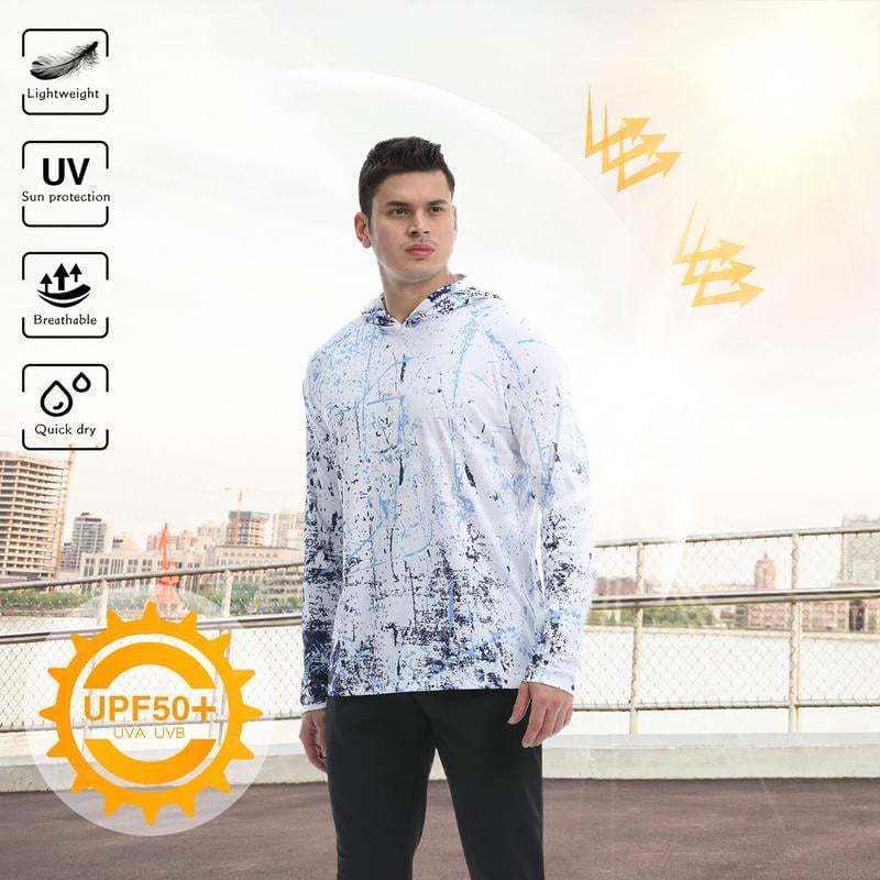 🎁🔥Men's Swim & Outdoor UPF 50+ Sun Shirt  ,Lightweight SPF 50 UV Protection Hoodie