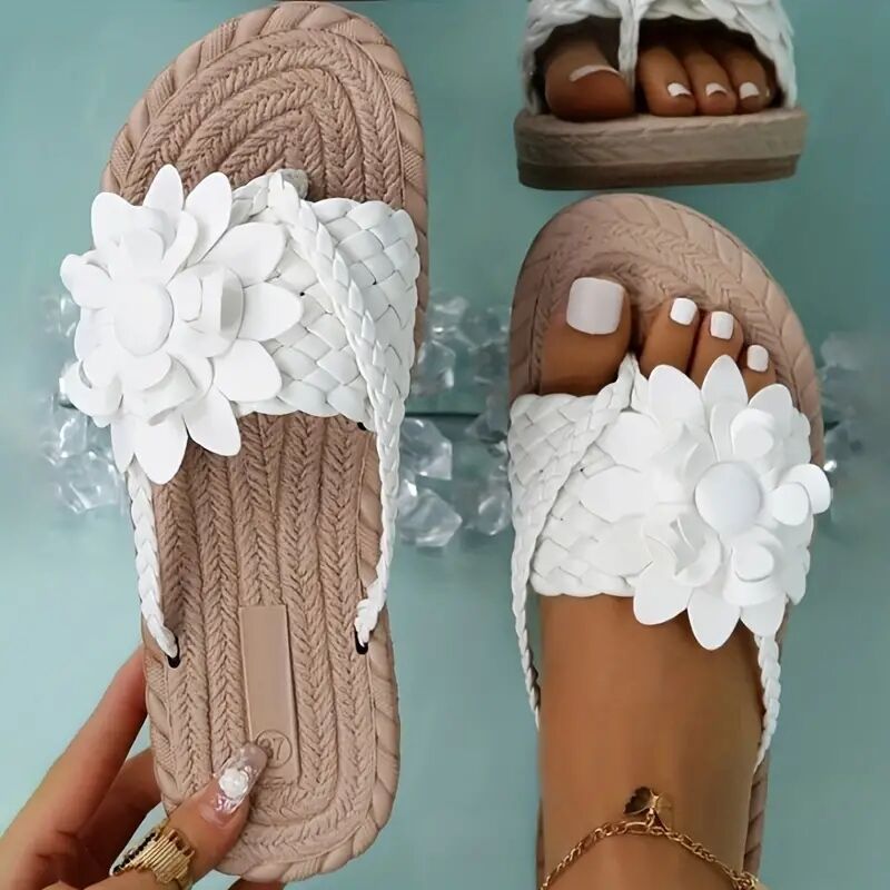 Women's orthopedic Flower Flat Flip Flops