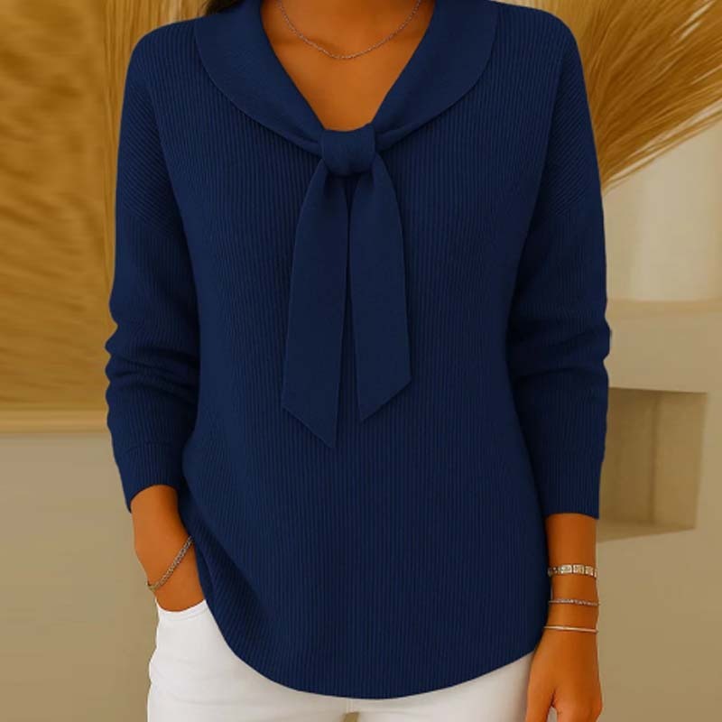 Women's Bow V-Neck Sweater