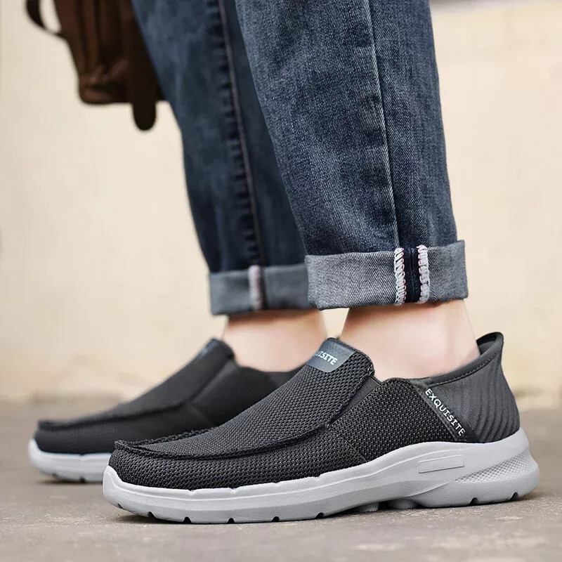 🔥LAST DAY 60% OFF🔥Men's Arch Support Hands-Free Slip-On Loafers, EVA Boat Shoes,Orthopedic Walking Shoes