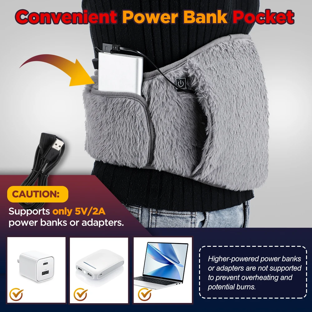 Power bank pocket and hand warming feature