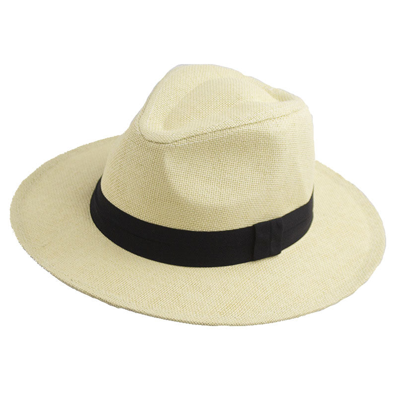 Packable Straw Fedora Panama Sun Summer Beach Hat Cuban Trilby