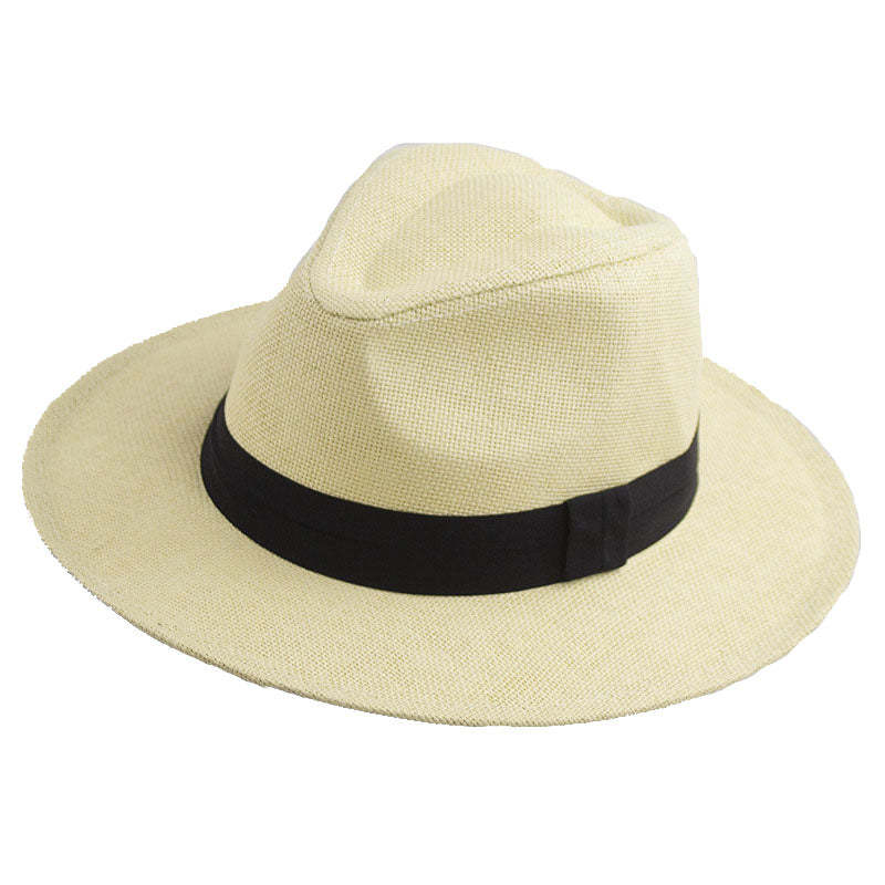 Packable Straw Fedora Panama Sun Summer Beach Hat Cuban Trilby