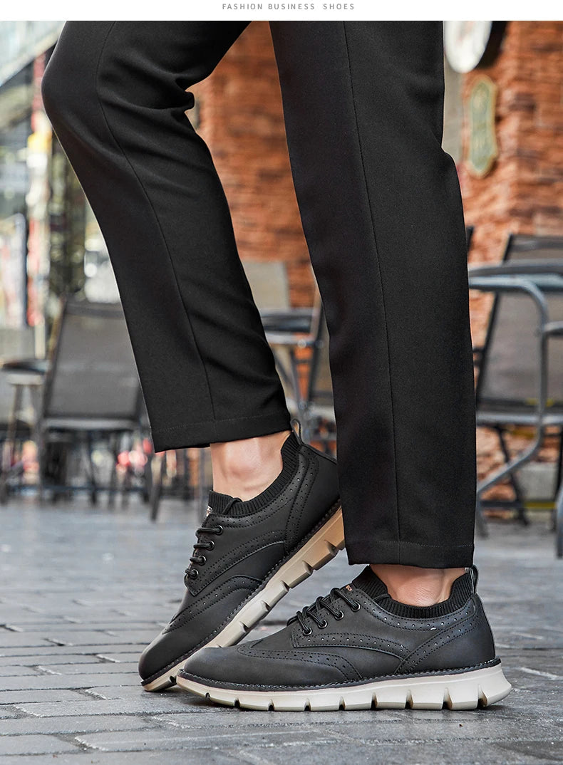 Ultra Comfortable Leather Men's Sneakers