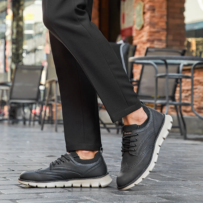 Ultra Comfortable Leather Men's Sneakers