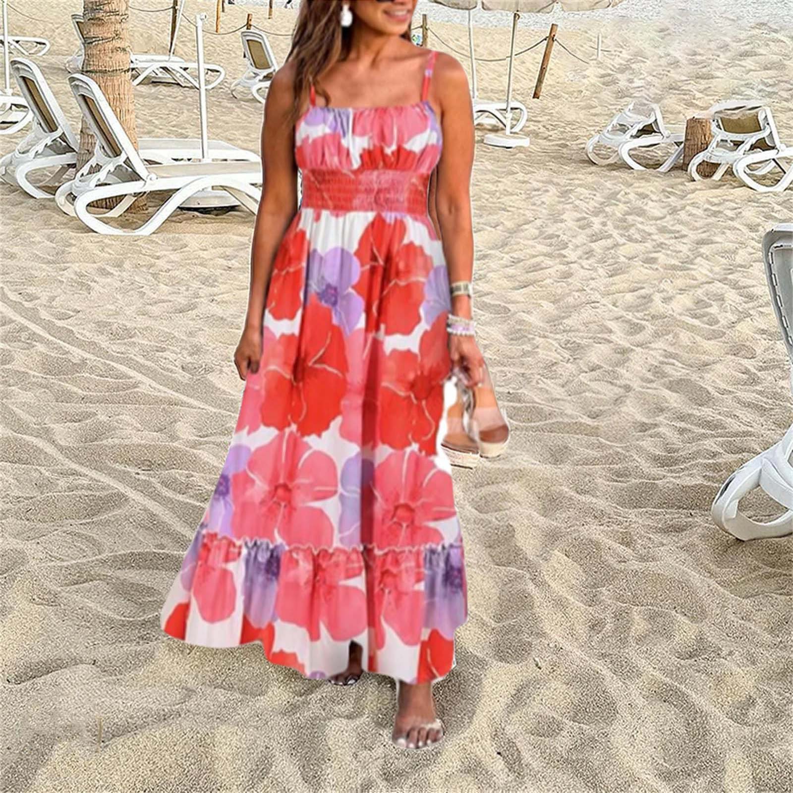 Floral Spaghetti Strap Maxi Dress
