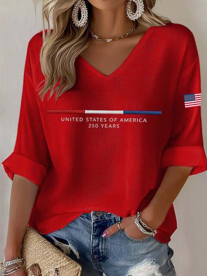 USA 250th Anniversary Waffle Knit Tee - Limited Edition