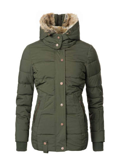 Women's Winter Outdoor Hiking Parka Coat with Faux Fur Lined Outdoor Windproof Coat