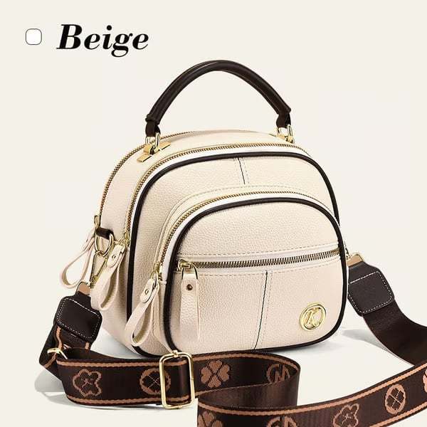 🛫Classic Multifunctional Compartments Adjustable Wide Shoulder Strap Leather Crossbody Bag