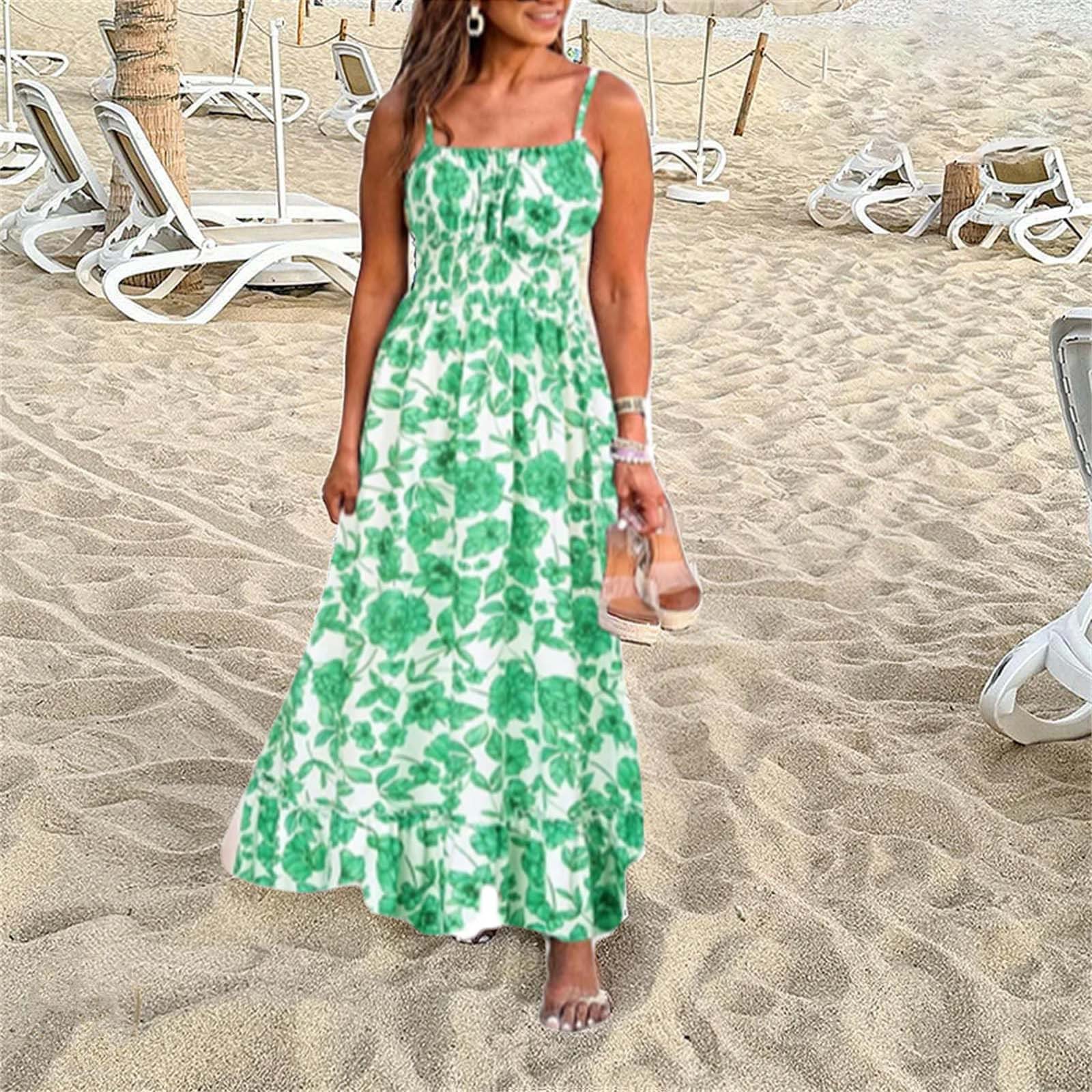 Floral Spaghetti Strap Maxi Dress