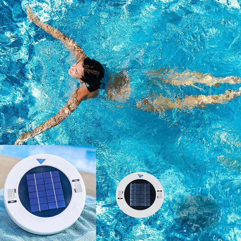 2024 Solar Pool Ionizer, Copper Silver Ion Swimming Pool Purifier Water Purifier, Kills-Algae Pool Ionizer for Outdoor Hot Tub