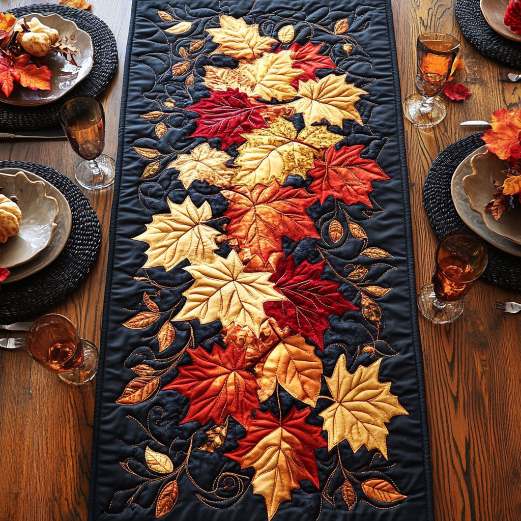 Fall Elegance WN2807054CL Quilted Table Runner