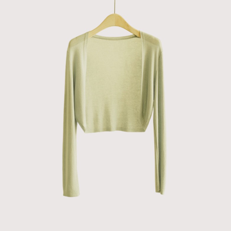 Sun knit Cardigan Women's thin ice silk Coat shawl air-conditioned shirt with slip skirt