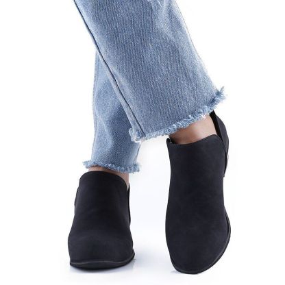 Women Orthopedic Ankle Boots Zipper Stacked Heel