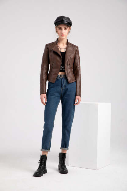 Washed Lambskin Leather Jacket