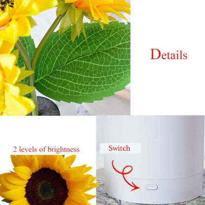 Sunflower led simulation small night light