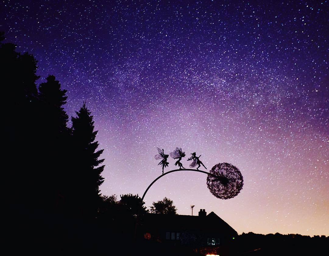 Premium Fairies And Dandelions Dance Together