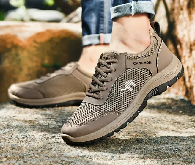 🔥Last Day Promotion 70% OFF🔥Men's mesh lightweight and breathable travel shoes, non-slip walking shoes
