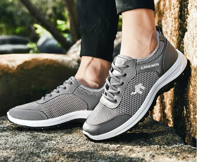 🔥Last Day Promotion 70% OFF🔥Men's mesh lightweight and breathable travel shoes, non-slip walking shoes
