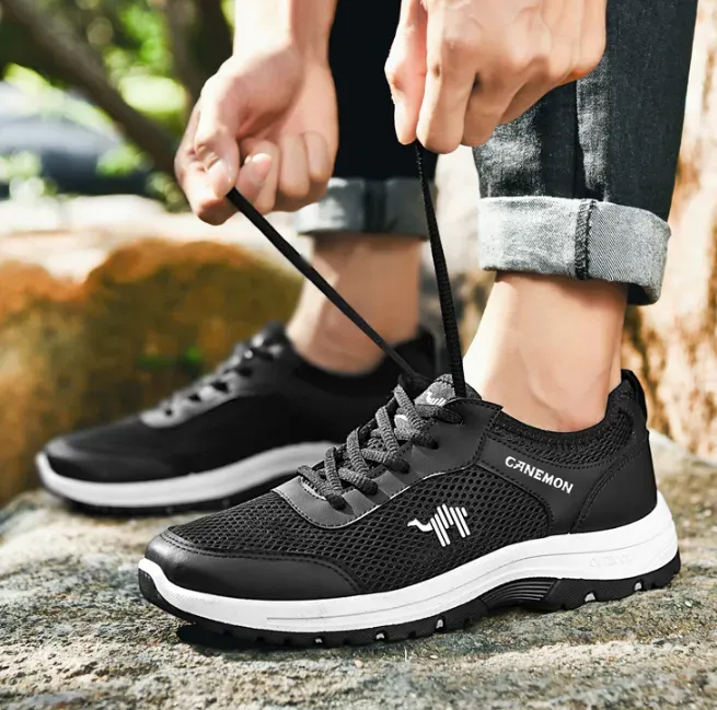 🔥Last Day Promotion 70% OFF🔥Men's mesh lightweight and breathable travel shoes, non-slip walking shoes