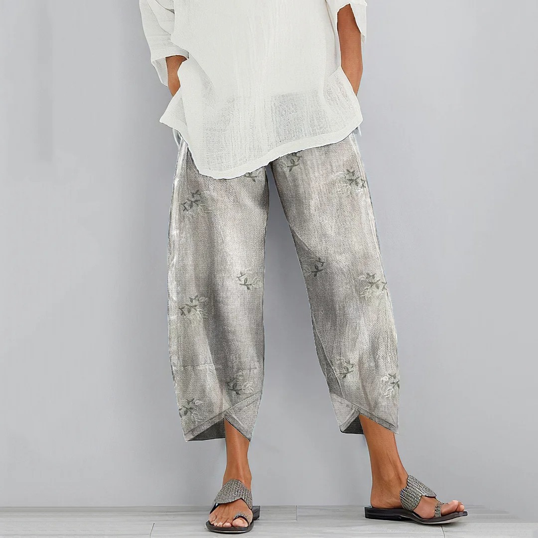 Vintage Blended Cotton Loose Casual Pants