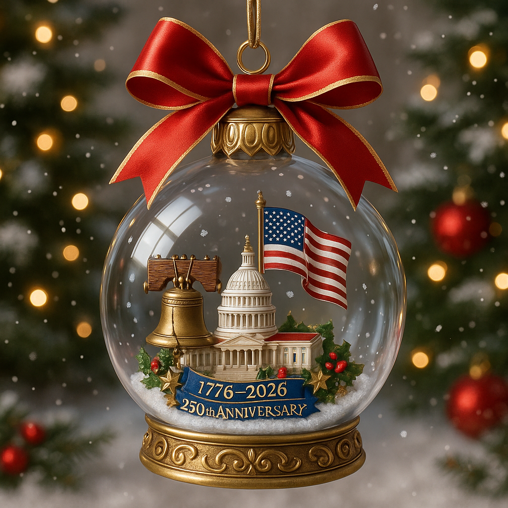 United States 250th Anniversary Commemorative Christmas Ornament