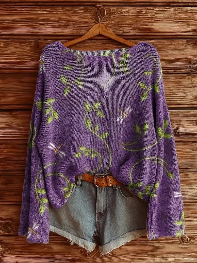 Women’s Casual Boho Pullover – Lightweight Knit for Effortless Style