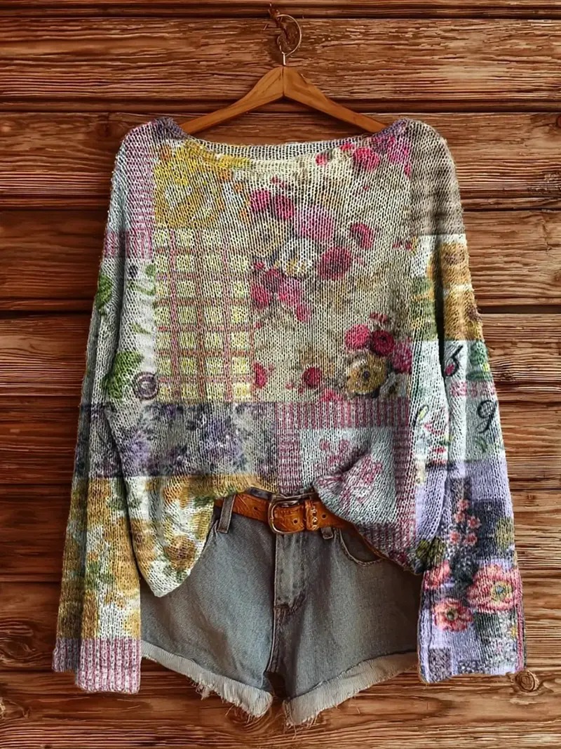 Cozy Boho Knit Sweater – Perfect for Fall & Winter Layering