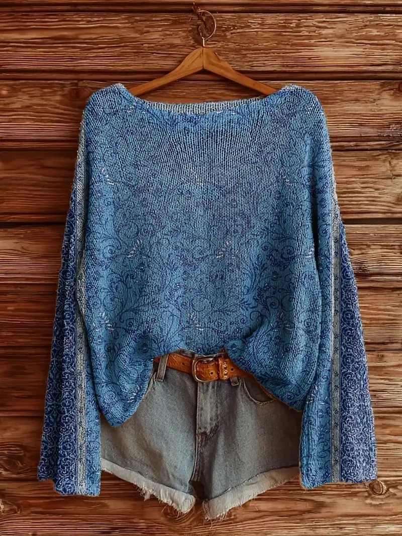 Cozy Boho Knit Sweater – Perfect for Fall & Winter Layering
