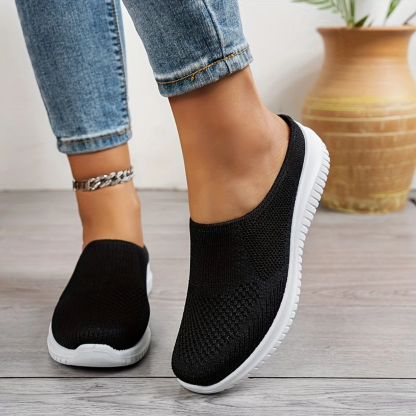 Women’s Breathable Knit Slip-On Walking Shoes