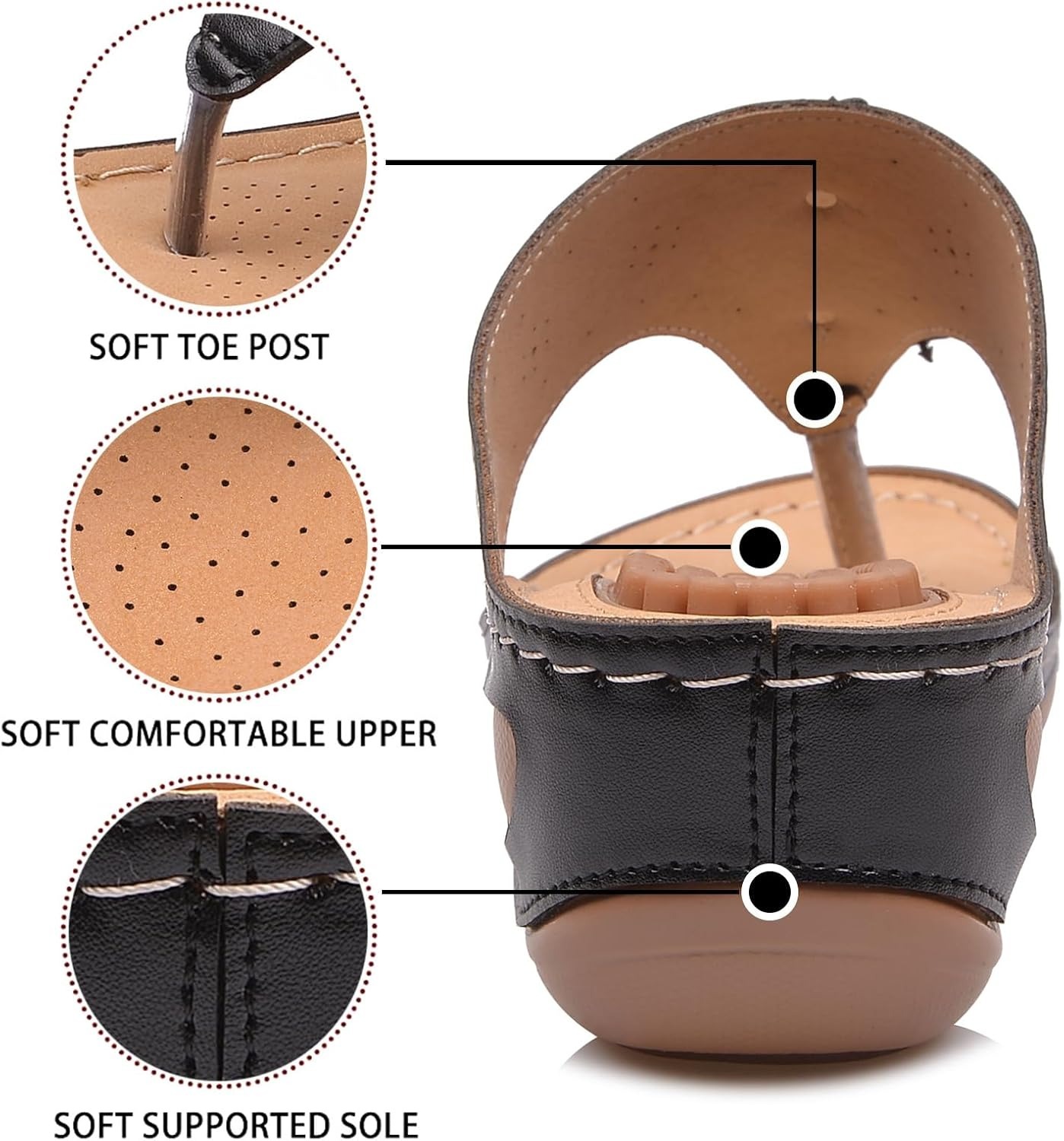 Women's Flip Flops Sandals with Arch Support