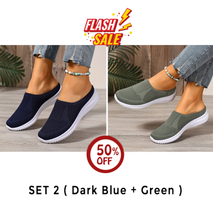 Women’s Breathable Knit Slip-On Walking Shoes