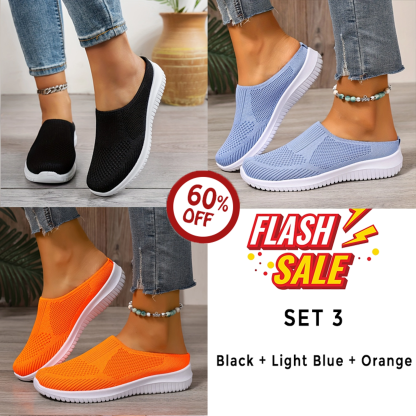 Women’s Breathable Knit Slip-On Walking Shoes