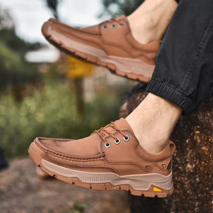 Orthopedic Genuine Leather Slip-On Loafers