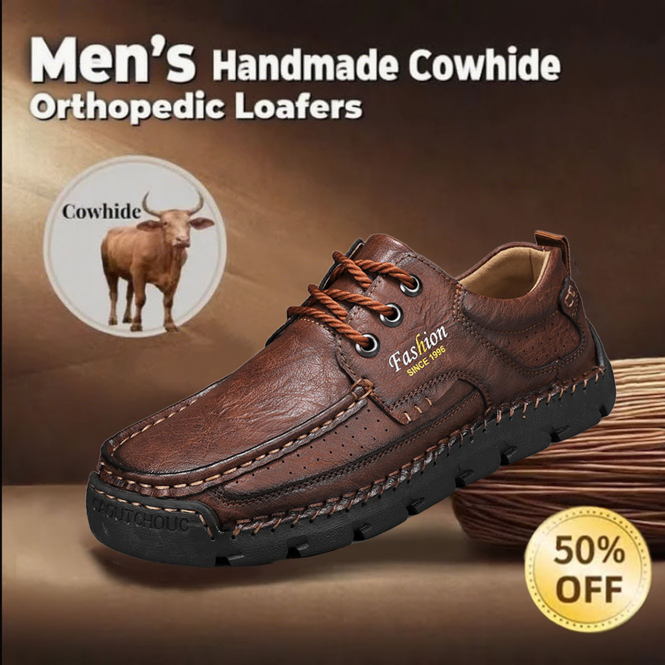 ⏱️ This Week 60% off -Newest Men's Orthopedic Leather Loafers