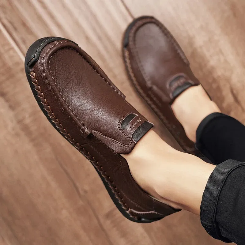 ⏰Christmas promotion - 60% OFF🔥 Men’s Premium Leather Loafers - Arch Support & Wide Fit Slip-On Shoes