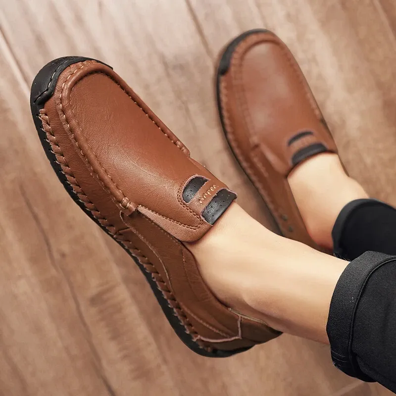 ⏰Christmas promotion - 60% OFF🔥 Men’s Premium Leather Loafers - Arch Support & Wide Fit Slip-On Shoes