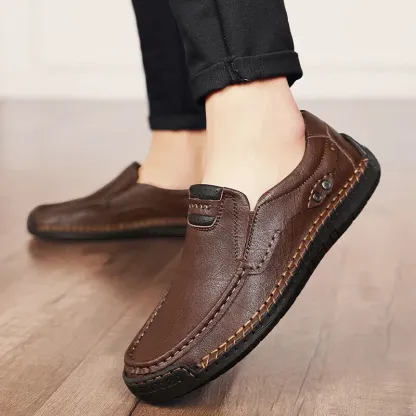 ⏰Christmas promotion - 60% OFF🔥 Men’s Premium Leather Loafers - Arch Support & Wide Fit Slip-On Shoes