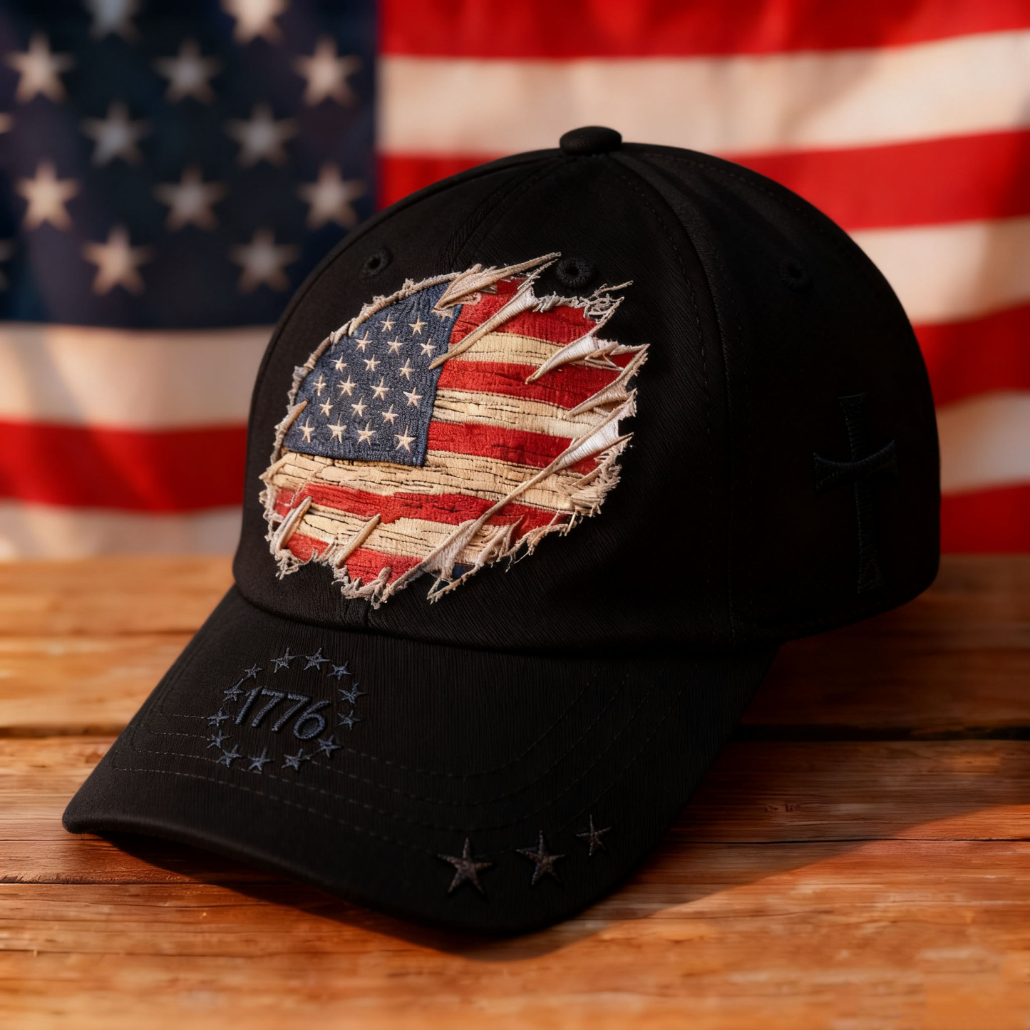US Freedom Cross Patriotic Cap