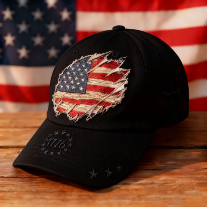 US Freedom Cross Patriotic Cap