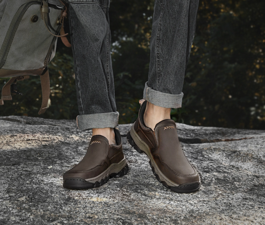 ⏰Promotion 60% OFF - Men's Orthopedic Hands-Free Genuine Calfskin Leather Slip On Loafers