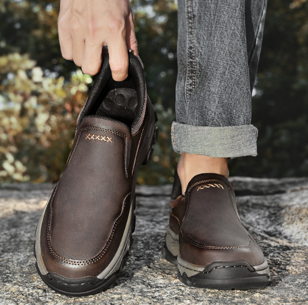 ⏰Promotion 60% OFF - Men's Orthopedic Hands-Free Genuine Calfskin Leather Slip On Loafers