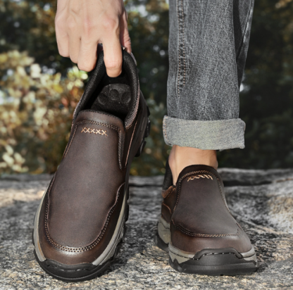 ⏰Promotion 60% OFF - Men's Orthopedic Hands-Free Genuine Calfskin Leather Slip On Loafers