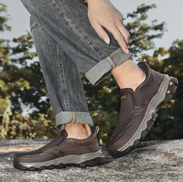 ⏰Promotion 60% OFF - Men's Orthopedic Hands-Free Genuine Calfskin Leather Slip On Loafers