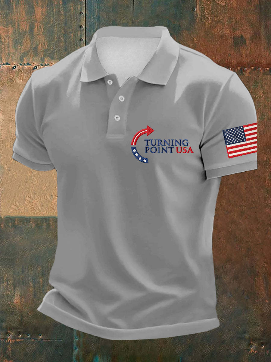 Men's Charlie Kirk Turning Point USA Trump Commemorative Shirt