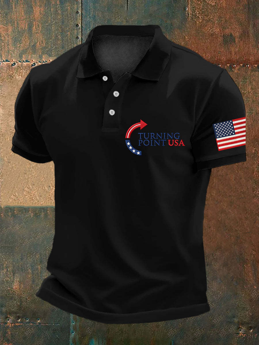 Men's Charlie Kirk Turning Point USA Trump Commemorative Shirt