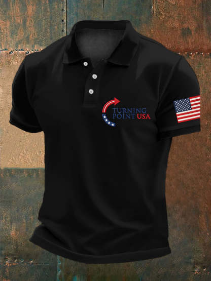 Men's Charlie Kirk Turning Point USA Trump Commemorative Shirt