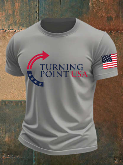 Men's Charlie Kirk Turning Point USA Trump Commemorative T-Shirt