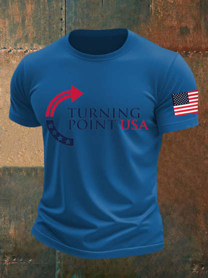 Men's Charlie Kirk Turning Point USA Trump Commemorative T-Shirt